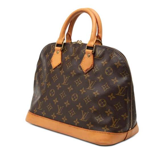 LOUIS VUITTON Brown Monogram Leather Alma PM Bag